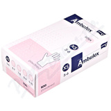 Ambulex rukavice latexov jemn pudrovan XS 100ks