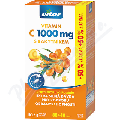 Vitar Vitamin C 1000mg+rakytnk tbl.120