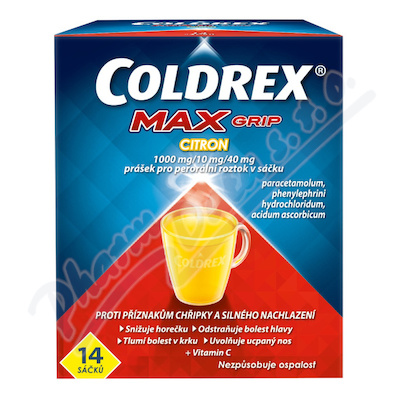 Coldrex MAXGrip Citron 1000mg-10mg-40mg sol.14 I
