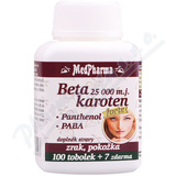 MedPharma Beta karot. 10 000 m. j. Pant. +PABA tob. 107