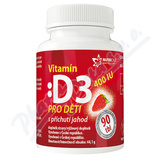 Vitamn D3 400IU pro dti jahoda tbl. 90